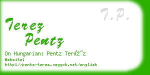 terez pentz business card